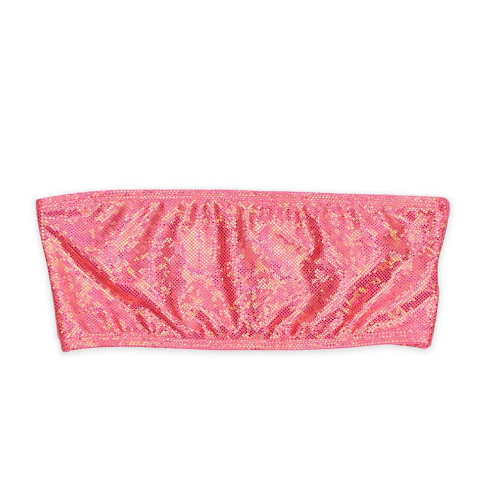 FINAL PRICE NWT Bandeau Hot Pink Metallic Swim Top